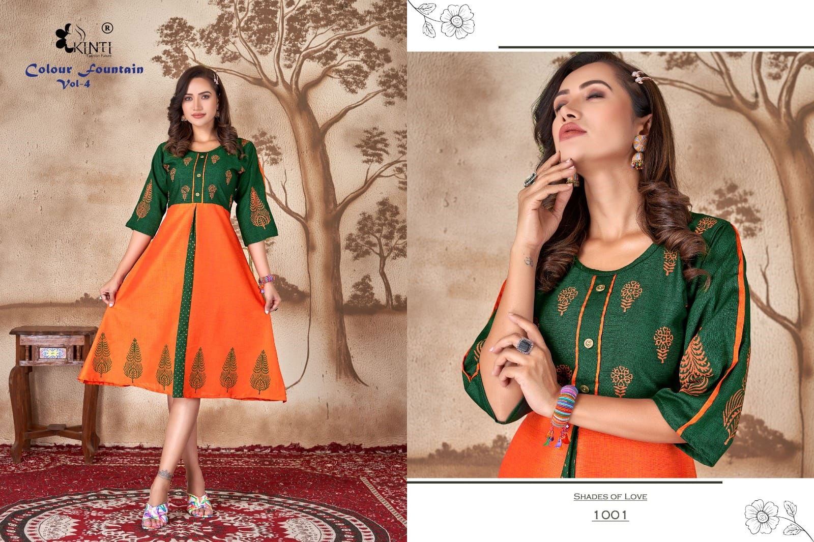 Colour Fountain Vo 4 By Kinti Designer Kurti Catalog